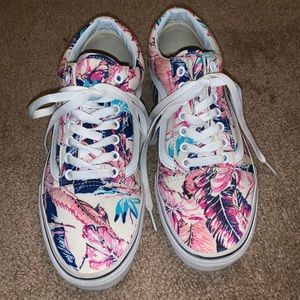Tropical true white Vans